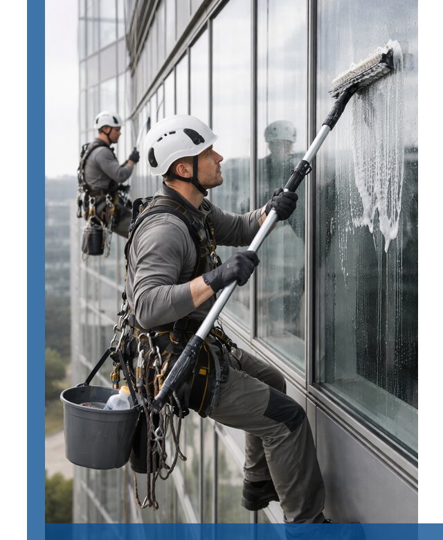 Высотная мойка сплошного остекления с выездом в Королёве