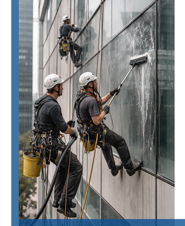 Профессиональная высотная мойка фасадов зданий в Королёве