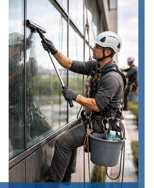 Мойка стеклянных фасадов в Королёве от 208 р. | ВЫСОТНИК-Кор