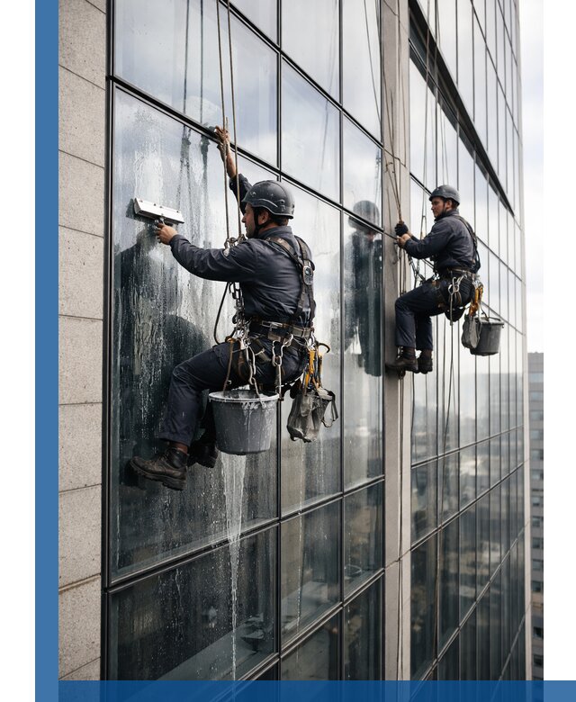Профессиональная мойка стеклянных фасадов зданий в Королёве