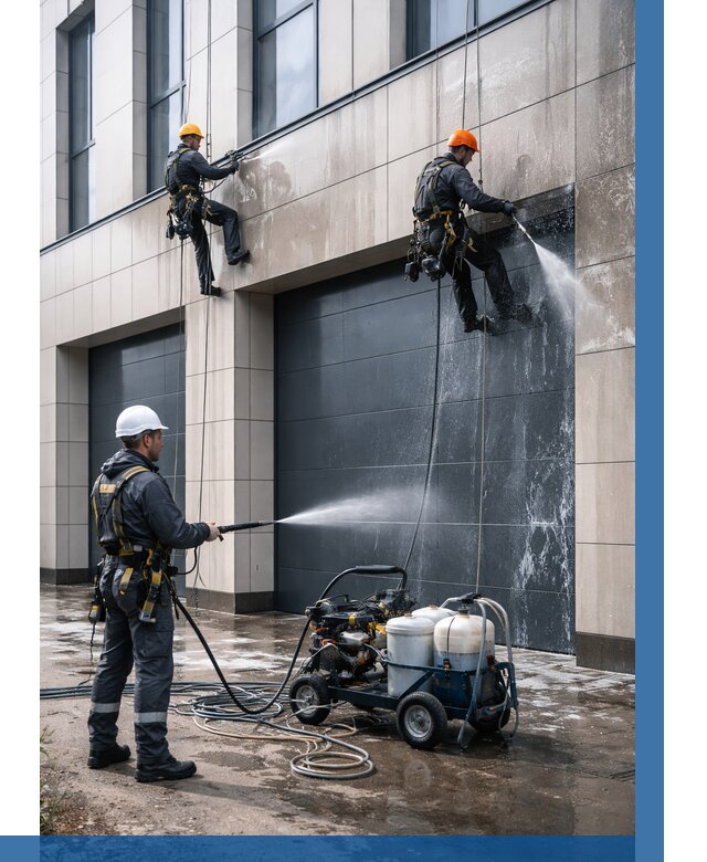 Послестроительная мойка фасада в Королёве от 312 р. | ВЫСОТНИК-Кор