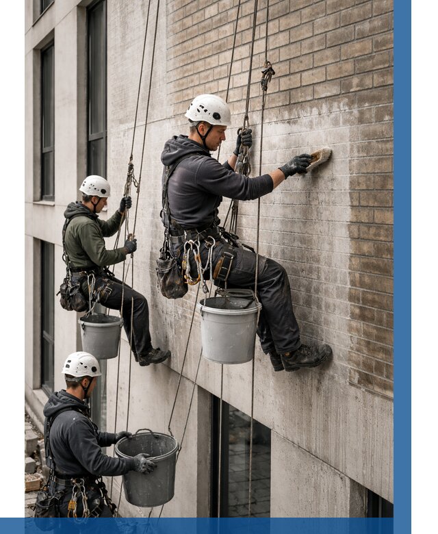 Удаление высолов с фасада в Королёве от 260 р. | ВЫСОТНИК-Кор