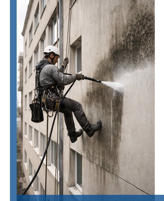 Профессиональная очистка фасадов от плесени в Королёве