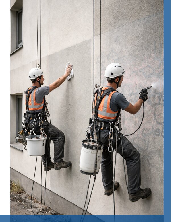 Антиграффити покрытие фасада в Королёве от 624 р. | ВЫСОТНИК-Кор