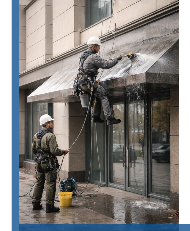 Профессиональная мойка козырьков и навесов в Королёве