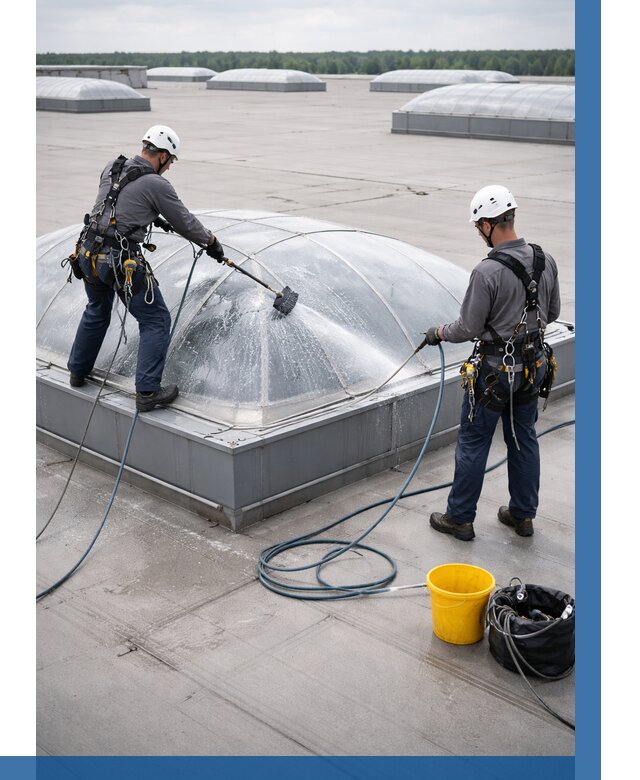 Мойка зенитных фонарей в Королёве, заказать от 4679 р. | ВЫСОТНИК-Кор