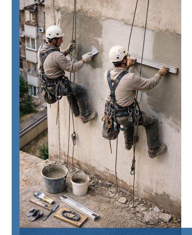 Комплексный ремонт штукатурного фасада с гарантией в Королёве