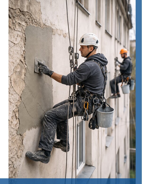 Восстановление штукатурки фасада в Королёве от 1248 р. | ВЫСОТНИК-Кор