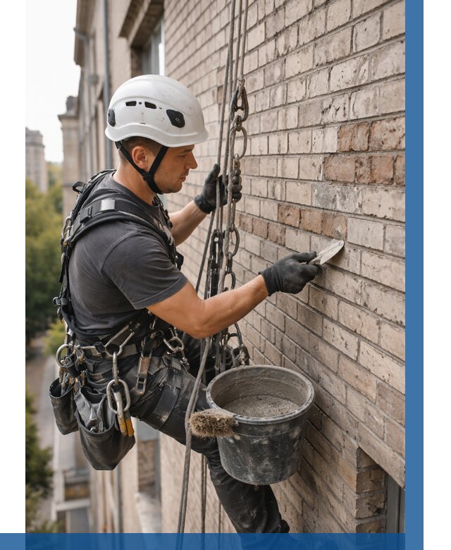 Ремонт кирпичной кладки фасада в Королёве от 1871 р. | ВЫСОТНИК-Кор