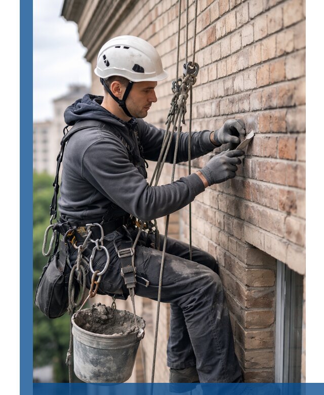 Качественный ремонт кирпичной кладки фасада в Королёве с гарантией