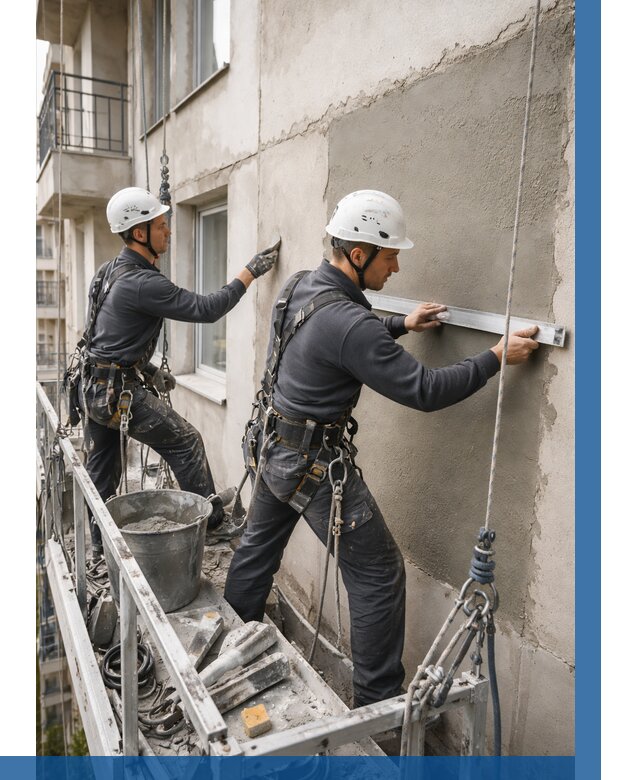 Штукатурка фасада на высоте в Королёве от 936 р. | ВЫСОТНИК-Кор