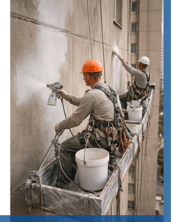 Грунтовка фасада на высоте в Королёве от 125 р. | ВЫСОТНИК-Кор