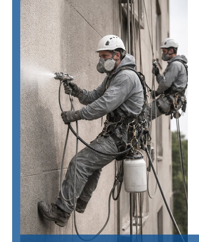 Безвоздушная покраска фасадов зданий в Королёве профессионально