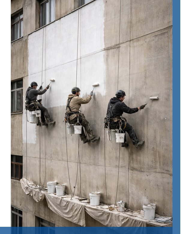 Покраска бетонного фасада в Королёве от 364 р за м2 | ВЫСОТНИК-Кор