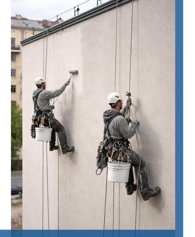 Покраска оштукатуренного фасада в Королёве от 333 р. | ВЫСОТНИК-Кор