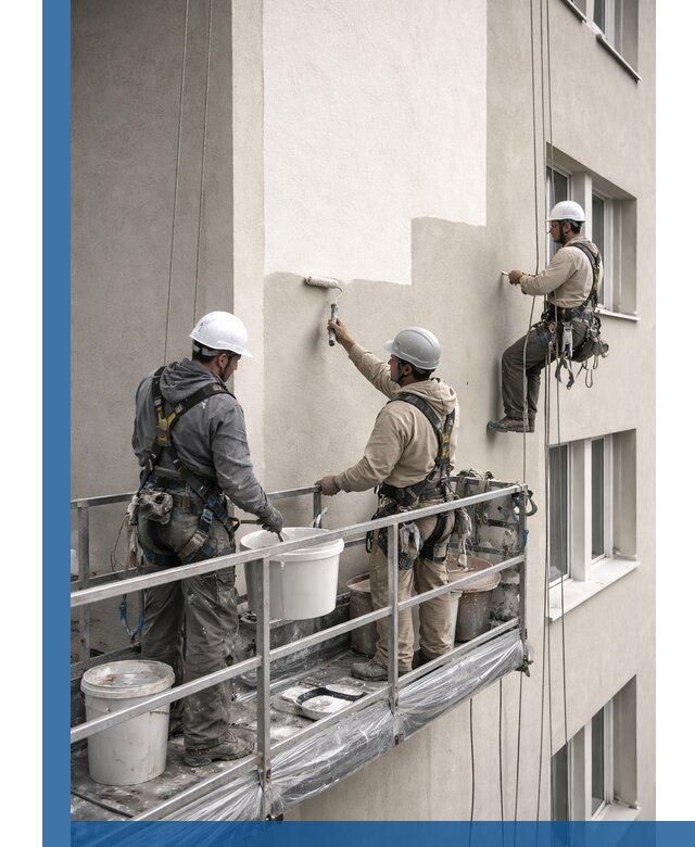 Покраска оштукатуренного фасада в Королёве под ключ с гарантией