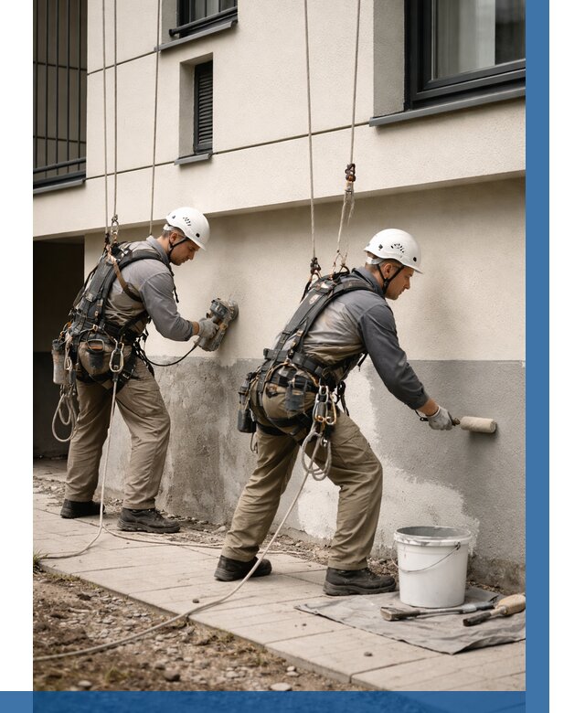 Окраска цоколя здания в Королёве от 468 р. под ключ | ВЫСОТНИК-Кор