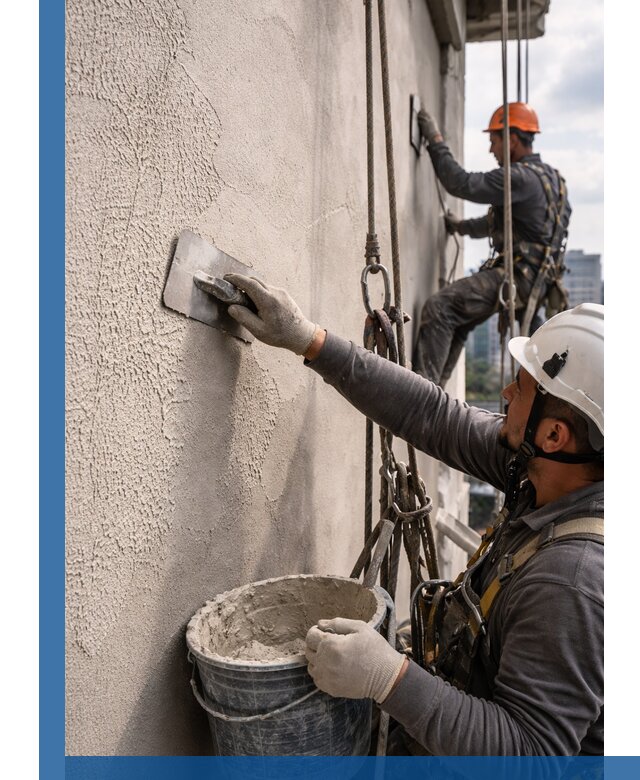 Декоративная штукатурка фасада с утеплением и защитой в Королёве