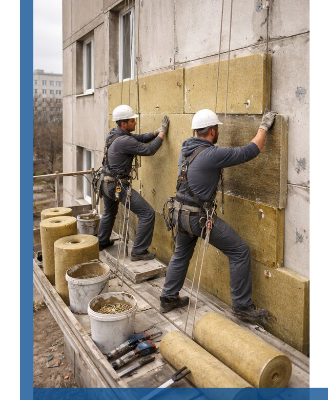 Утепление фасада минватой в Королёве под ключ с гарантией