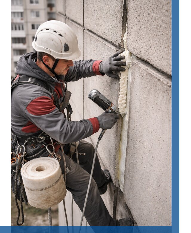 Утепление межпанельных швов в Королёве от 728 р. | ВЫСОТНИК-Кор