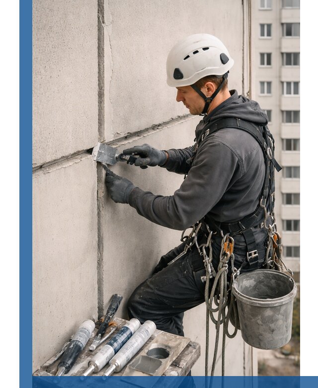 Ремонт межпанельных швов в Королёве герметизация и восстановление