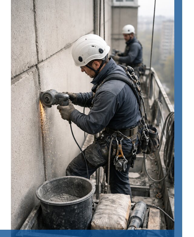 Штробление межпанельных швов в Королёве от 1248 р. | ВЫСОТНИК-Кор