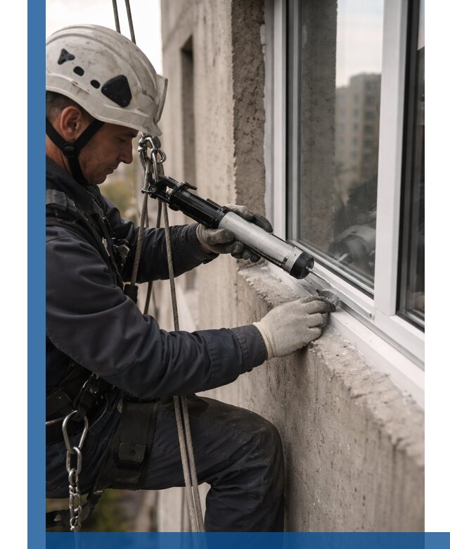 Герметизация оконных швов снаружи в Королёве профессионально