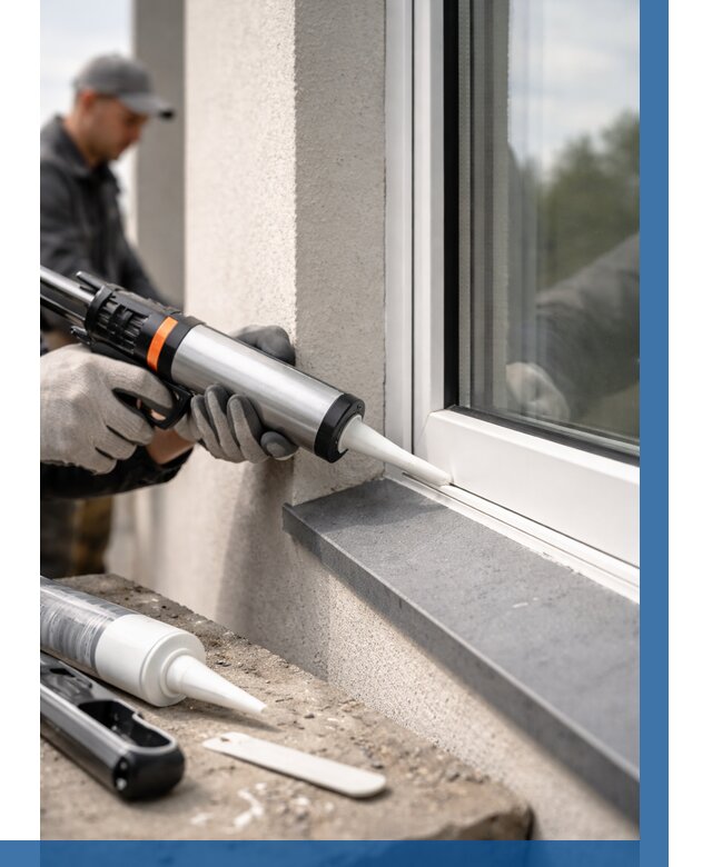 Герметизация монтажных швов окон в Королёве от 676 р. | ВЫСОТНИК-Кор