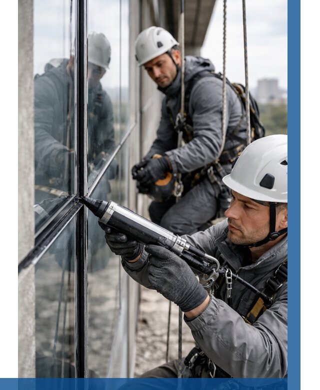 Герметизация витражных швов в Королёве от 676 р. | ВЫСОТНИК-Кор