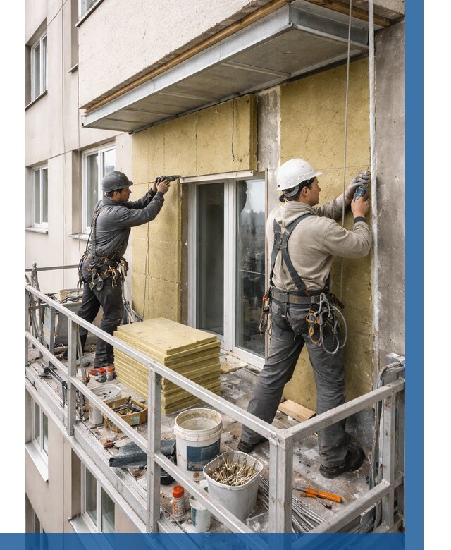 Утепление балкона снаружи в Королёве от 1664 р. под ключ ВЫСОТНИК-Кор