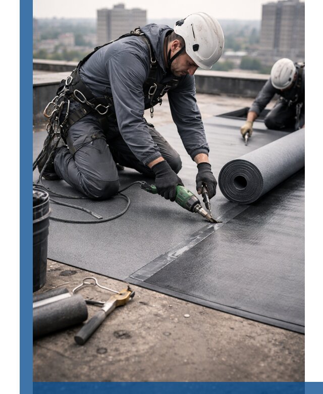 Ремонт мягкой кровли в Королёве с выездом промальпинистов