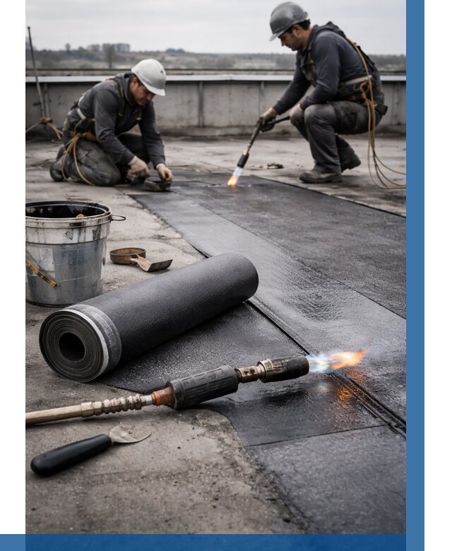 Ремонт рулонной кровли в Королёве от 676 р. | ВЫСОТНИК-Кор