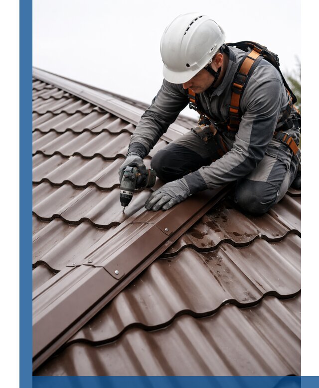 Ремонт металлочерепицы на крыше в Королёве профессионально