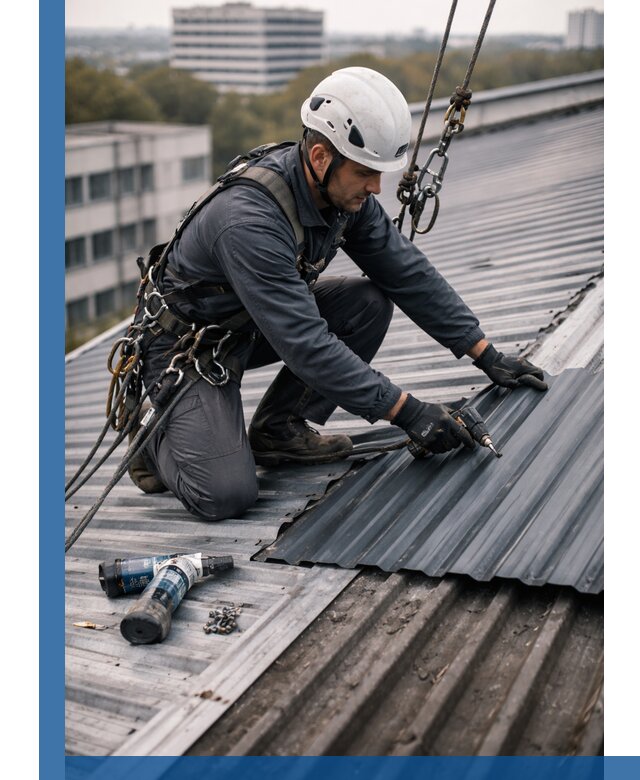 Ремонт профнастила на кровле в Королёве, работы под ключ