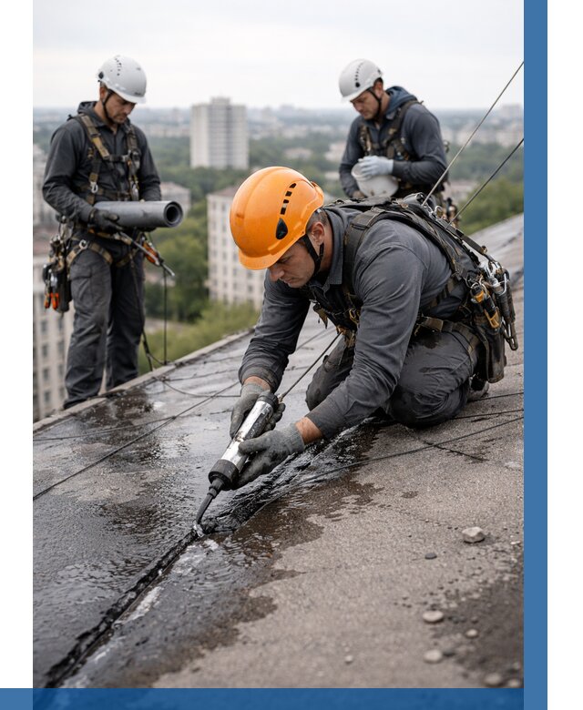 Устранение протечек кровли в Королёве от 12476 р. | ВЫСОТНИК-Кор