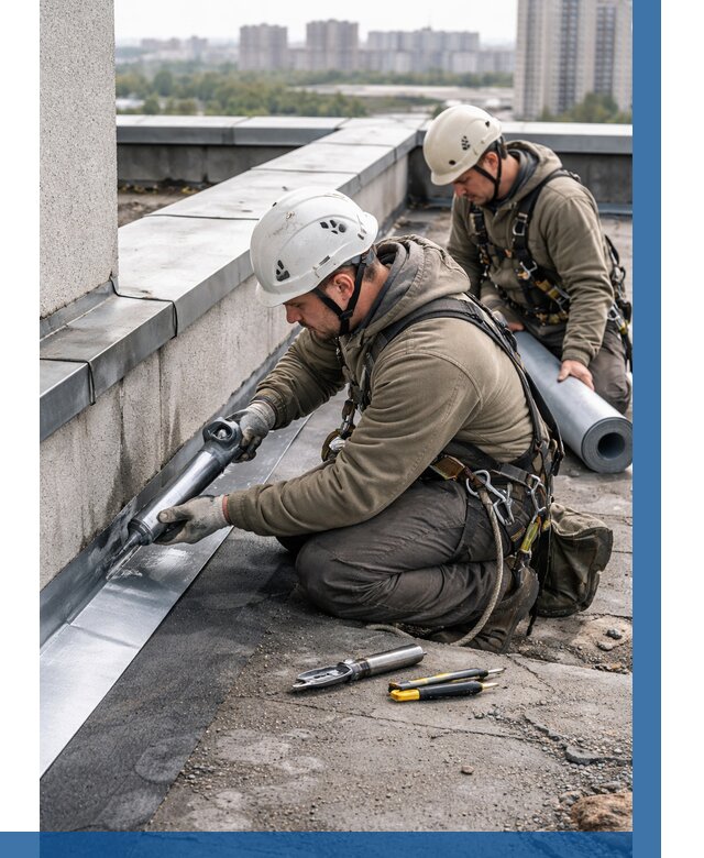 Ремонт кровельных примыканий в Королёве от 1248 р. | ВЫСОТНИК-Кор