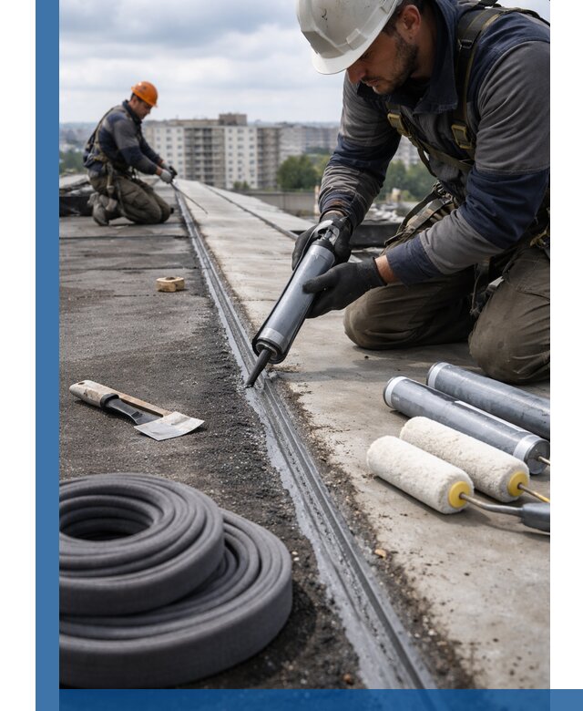 Герметизация швов кровли в Королёве с гарантией герметичности