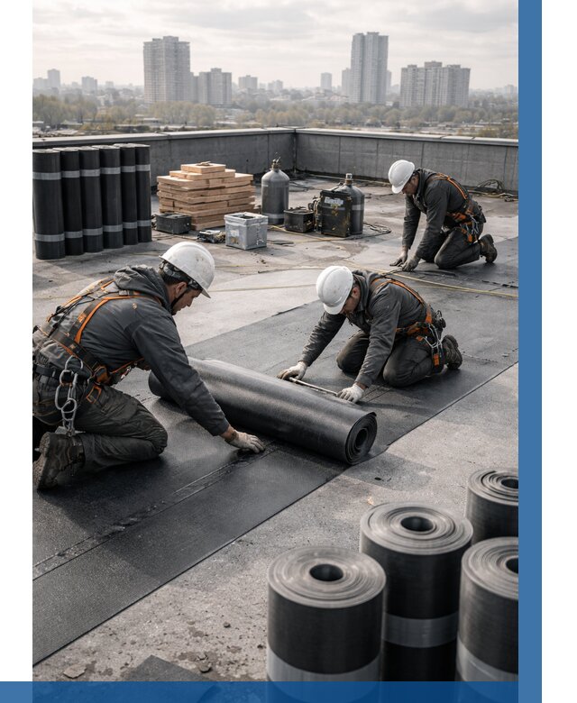 Монтаж мягкой кровли под ключ в Королёве от 468 р. | ВЫСОТНИК-Кор