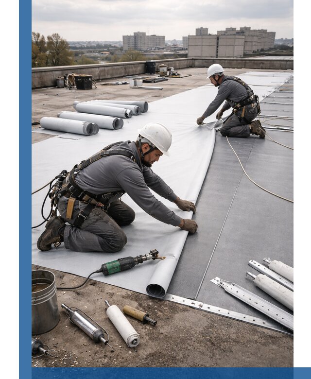 Монтаж мембранной кровли в Королёве для промышленных зданий