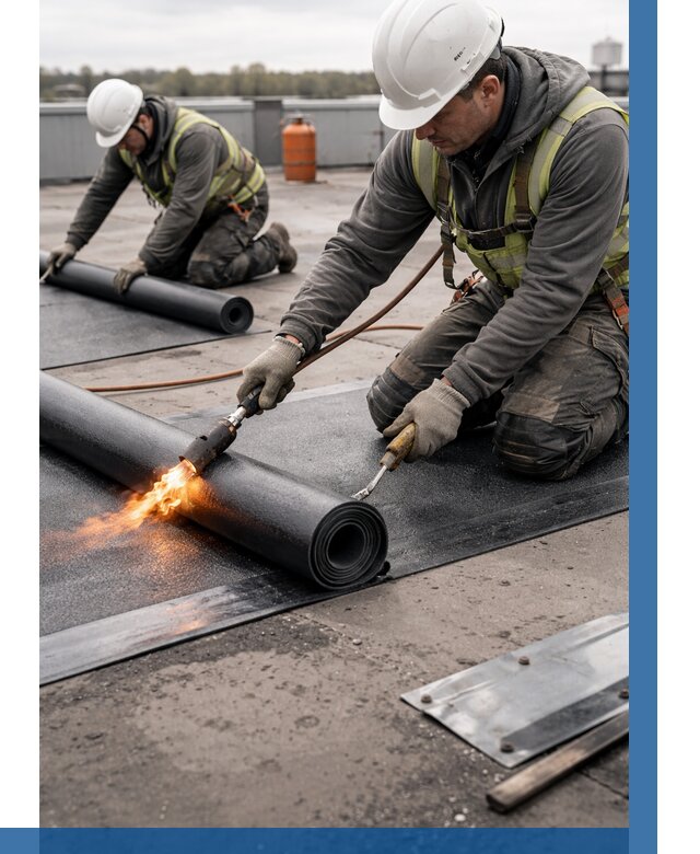 Монтаж наплавляемой кровли в Королёве от 884 р. — ВЫСОТНИК-Кор