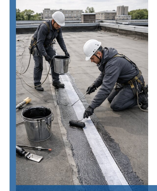 Гидроизоляция кровли мастикой в Королёве надежная защита