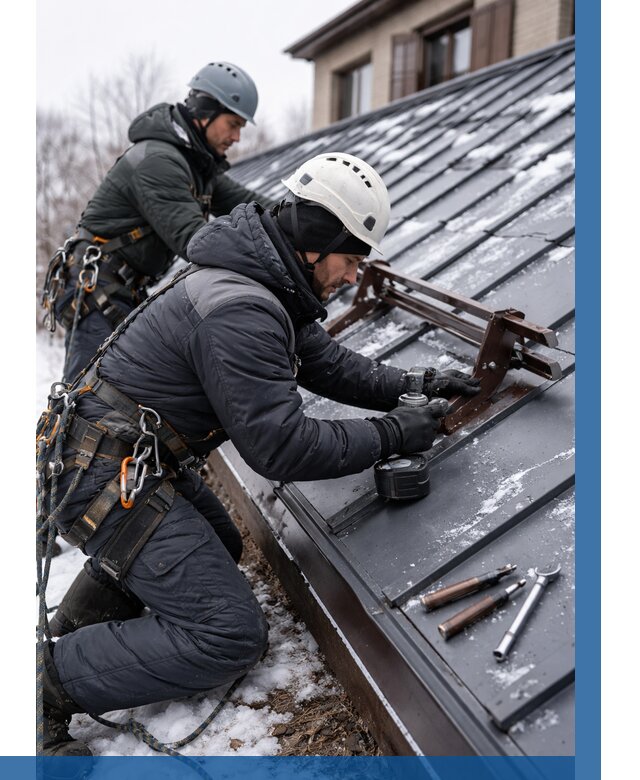 Монтаж снегозадержателей в Королёве от 468 р. | ВЫСОТНИК-Кор