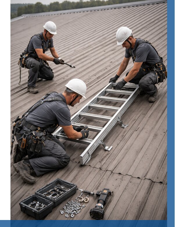 Монтаж кровельной лестницы в Королёве от 4679 р. | ВЫСОТНИК-Кор