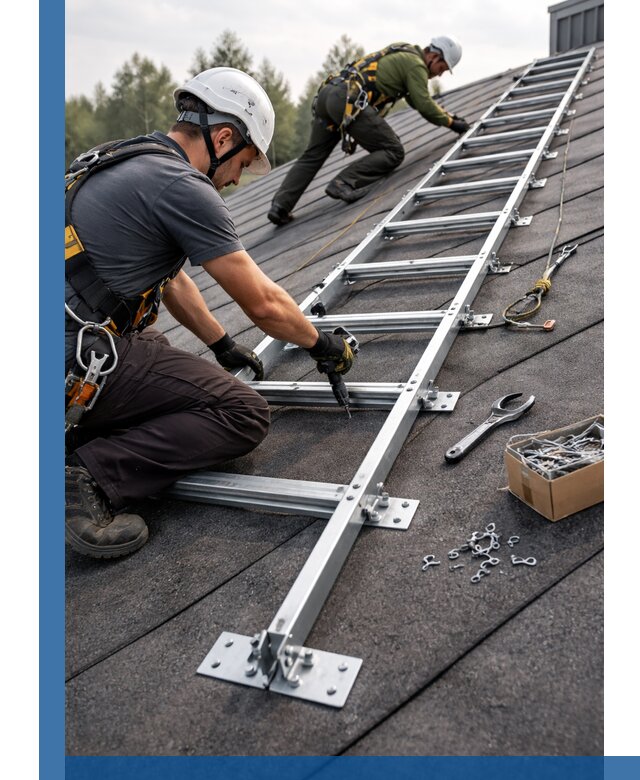 Профессиональный монтаж кровельной лестницы в Королёве под ключ