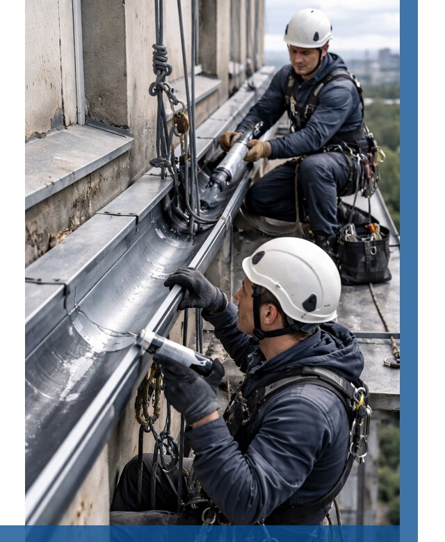 Ремонт водосточных желобов в Королёве от 6758 р. | ВЫСОТНИК-Кор