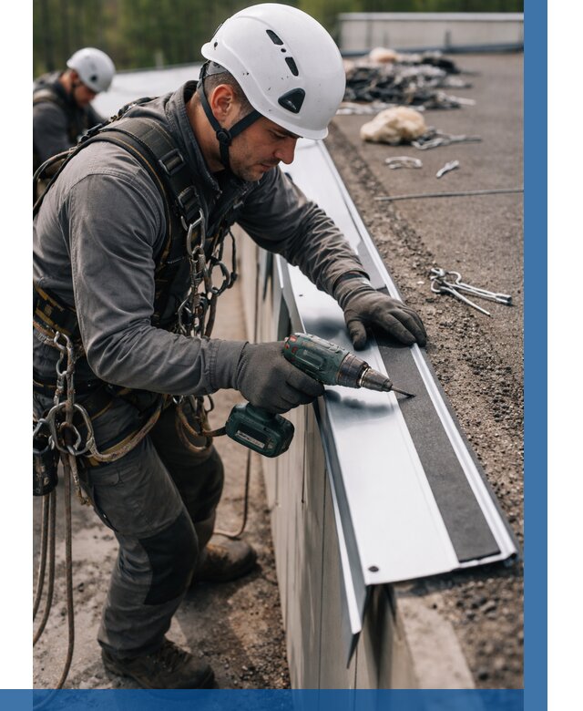 Монтаж капельника на кровле в Королёве от 312 р. | ВЫСОТНИК-Кор