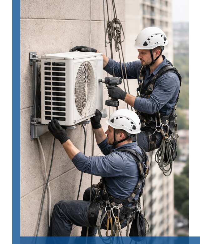 Монтаж внешнего блока кондиционера в Королёве установка и крепление