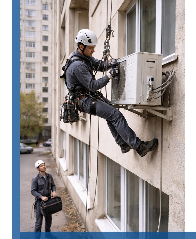 Демонтаж внешнего блока кондиционера в Королёве профессионально