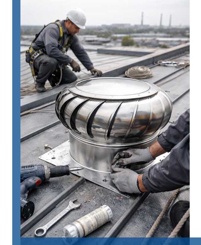 Установка дефлекторов на кровле в Королёве профессионально