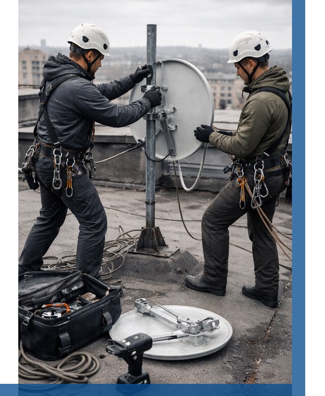 Демонтаж антенн на крыше в Королёве от 4679 р. | ВЫСОТНИК-Кор